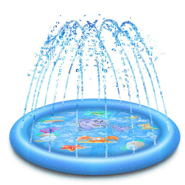 Dog Sprinkler Mat - Blue water mat Ø 100 cm